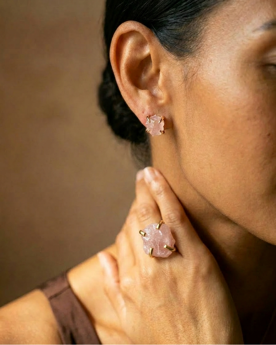 Anillo de Cuarzo Rosa