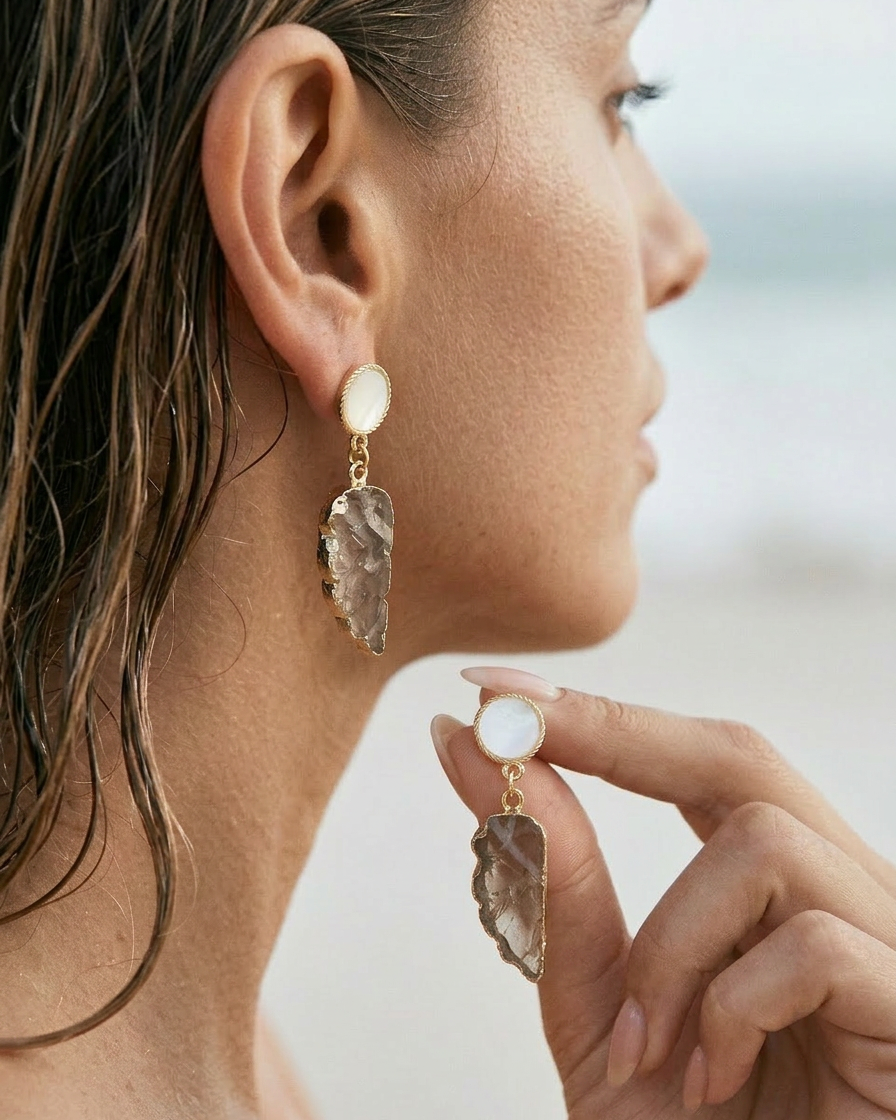 Aretes de Cuarzo Cristal
